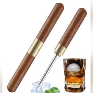 Ice Pick Tool With Cover Non-Slip Stainless Steel Easy Grip Bartenders Camping